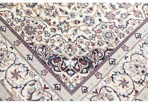 Tappeto Nain 9la Medaglione Floreale Avorio Blu Scuro 205x318 Cm
