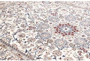 Tappeto Nain 9la Medaglione Floreale Avorio Blu 207x322 Cm