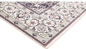 Tappeto Nain 9la Medaglione Floreale Avorio Blu Scuro 205x318 Cm