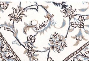 Tappeto Nain Kashmar Medaglione Floreale Avorio Blu 88x142 Cm