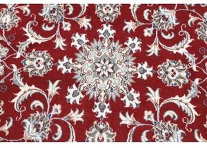 Tappeto Nain Kashmar Medaglione Floreale Rosso Avorio Rotondo 150x150 Cm