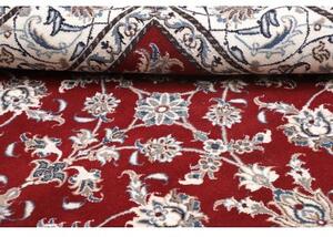 Tappeto Nain Kashmar Floreale Rosso Scuro Avorio Quadrato 208x203 Cm