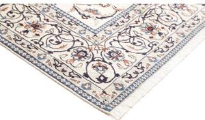 Tappeto Nain 9la Medaglione Floreale Avorio Blu 207x300 Cm