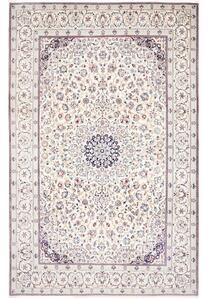 Tappeto Nain 9la Medaglione Floreale Avorio Blu Scuro 205x318 Cm