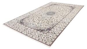 Tappeto Nain 9la Medaglione Floreale Avorio Blu Scuro 205x318 Cm