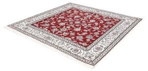 Tappeto Nain Kashmar Floreale Rosso Scuro Avorio Quadrato 208x203 Cm