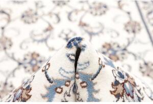 Tappeto Nain Kashmar Floreale Avorio Blu Corsia 77x380 Cm