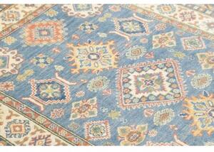 Tappeto Kazak Geometrico Blu Beige 122x178 Cm