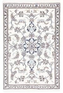Tappeto Nain Kashmar Medaglione Floreale Avorio Blu 90x137 Cm