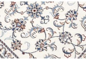 Tappeto Nain Kashmar Floreale Avorio Blu Corsia 77x380 Cm