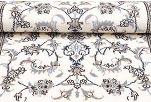 Tappeto Nain Kashmar Medaglione Floreale Avorio Blu 90x137 Cm