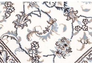 Tappeto Nain Kashmar Medaglione Floreale Avorio Blu 90x137 Cm