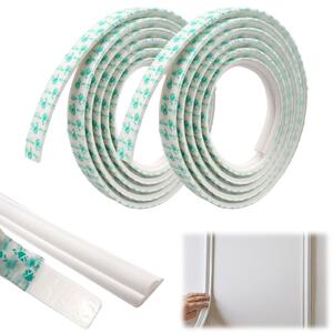 Strisce decorative autoadesive per la decorazione delle pareti - Strisce decorative flessibili (6 metri, bianco)