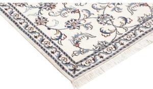 Tappeto Nain Kashmar Floreale Avorio Blu Corsia 77x380 Cm