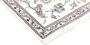 Tappeto Nain Kashmar Medaglione Floreale Avorio Blu 90x137 Cm