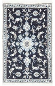 Tappeto Nain Kashmar Medaglione Floreale Blu Scuro Bianco 87x145 Cm