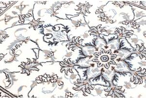 Tappeto Nain Kashmar Medaglione Floreale Avorio Blu 90x137 Cm