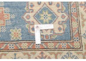 Tappeto Kazak Geometrico Blu Beige 122x178 Cm