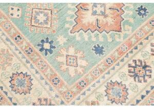 Tappeto Kazak Washed Stilizzato Verde Acqua Beige 127x194 Cm