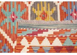 Tappeto Kilim Geometrico Rosso Azzurro 173x255 Cm