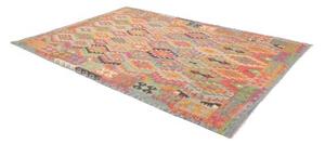 Tappeto Kilim Geometrico Multicolore Beige 202x289 Cm