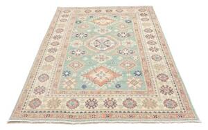 Tappeto Kazak Washed Stilizzato Verde Acqua Beige 127x194 Cm