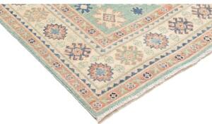 Tappeto Kazak Washed Stilizzato Verde Acqua Beige 127x194 Cm