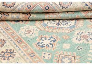 Tappeto Kazak Washed Stilizzato Verde Acqua Beige 127x194 Cm