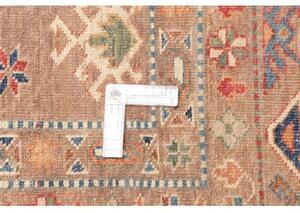 Tappeto Kazak Fine Geometrico Marrone Chiaro Blu 254x312 Cm