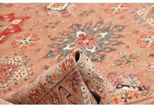 Tappeto Kazak Fine Geometrico Marrone Chiaro Blu 254x312 Cm