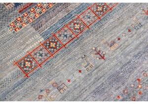 Tappeto Gabbeh Nova Geometrico Viola Blu 167x248 Cm