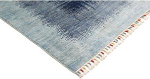 Tappeto Gabbeh Nova Figurativo Blu Scuro Azzurro 206x294 Cm