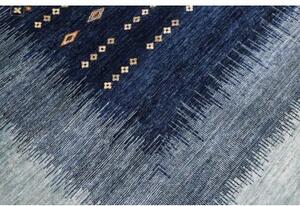 Tappeto Gabbeh Nova Figurativo Blu Scuro Celeste 271x352 Cm