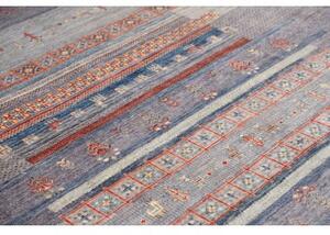Tappeto Gabbeh Nova Geometrico Viola Blu 167x248 Cm