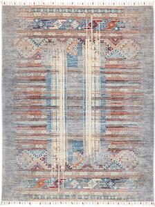 Tappeto Gabbeh Nova Geometrico Grigio Blu 148x193 Cm