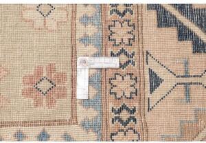 Tappeto Kazak Geometrico Avorio Blu 301x436 Cm