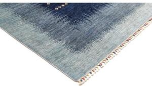 Tappeto Gabbeh Nova Figurativo Blu Scuro Celeste 271x352 Cm