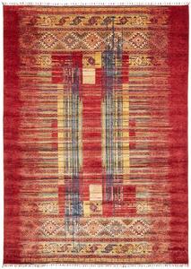 Tappeto Gabbeh Nova Geometrico Rosso Mattone Giallo Senape 210x297 Cm