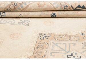 Tappeto Kazak Geometrico Avorio Blu 301x436 Cm
