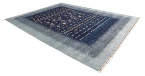 Tappeto Gabbeh Nova Figurativo Blu Scuro Celeste 271x352 Cm