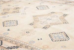 Tappeto Kazak Geometrico Avorio Blu 301x436 Cm