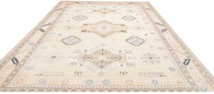 Tappeto Kazak Geometrico Avorio Blu 301x436 Cm