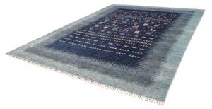 Tappeto Gabbeh Nova Figurativo Blu Scuro Celeste 271x352 Cm