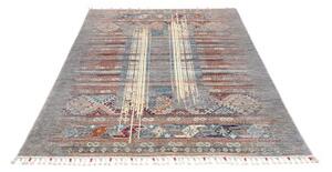 Tappeto Gabbeh Nova Geometrico Grigio Blu 148x193 Cm