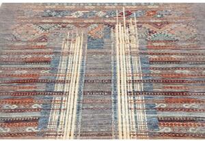 Tappeto Gabbeh Nova Geometrico Grigio Blu 148x193 Cm
