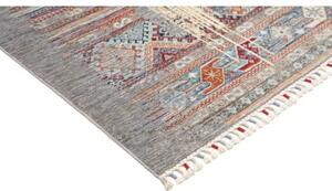 Tappeto Gabbeh Nova Geometrico Grigio Blu 148x193 Cm