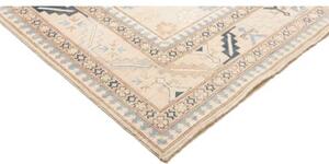Tappeto Kazak Geometrico Avorio Blu 301x436 Cm