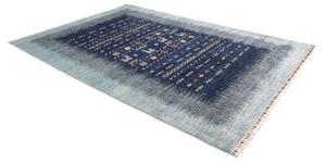 Tappeto Gabbeh Nova Figurativo Blu Scuro Azzurro 206x294 Cm