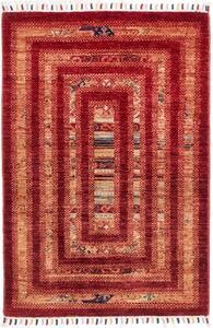 Tappeto Gabbeh Nova Geometrico Rosso Arancione 81x116 Cm