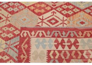 Tappeto Kilim Geometrico Rosso Mattone Beige 258x330 Cm